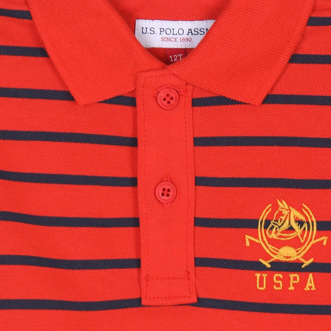 U.S. POLO ASSN. KIDS Boys Striped Regular Fit Polo T-Shirt