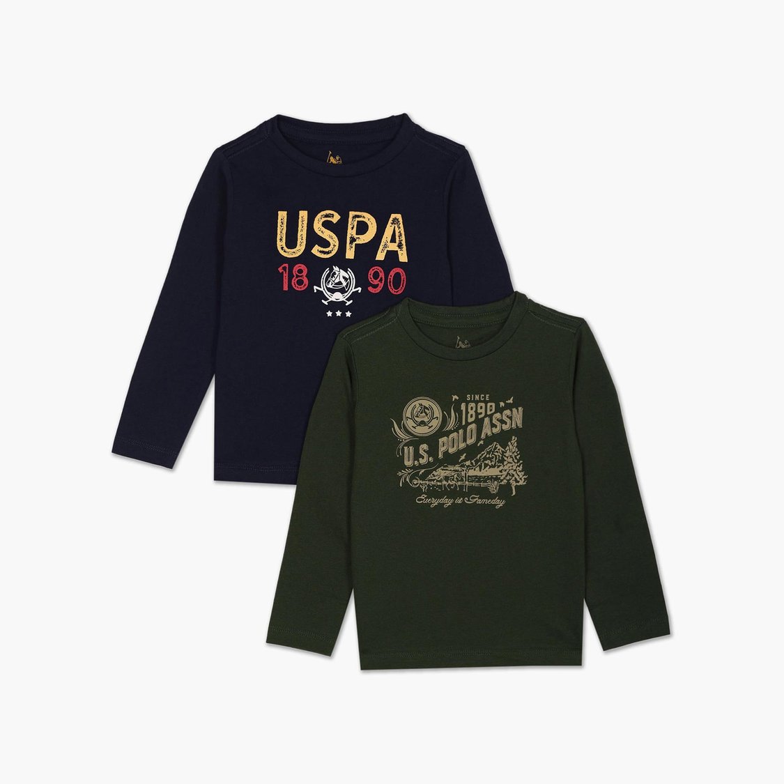U.S. POLO ASSN. KIDS Boys Brand Printed T-Shirt - Pack Of 2