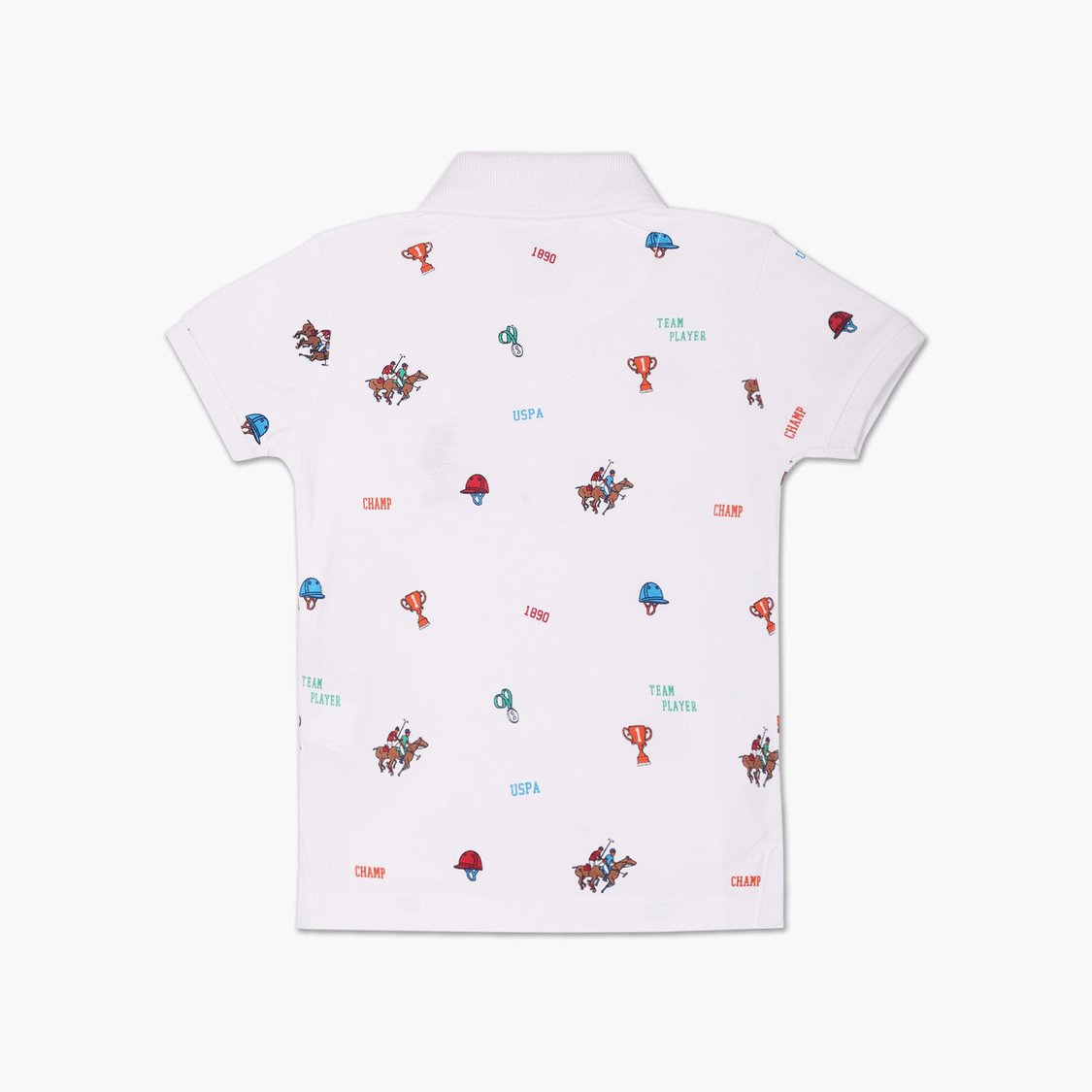 U.S. POLO ASSN. KIDS Boys Printed Regular Fit Polo T-shirt