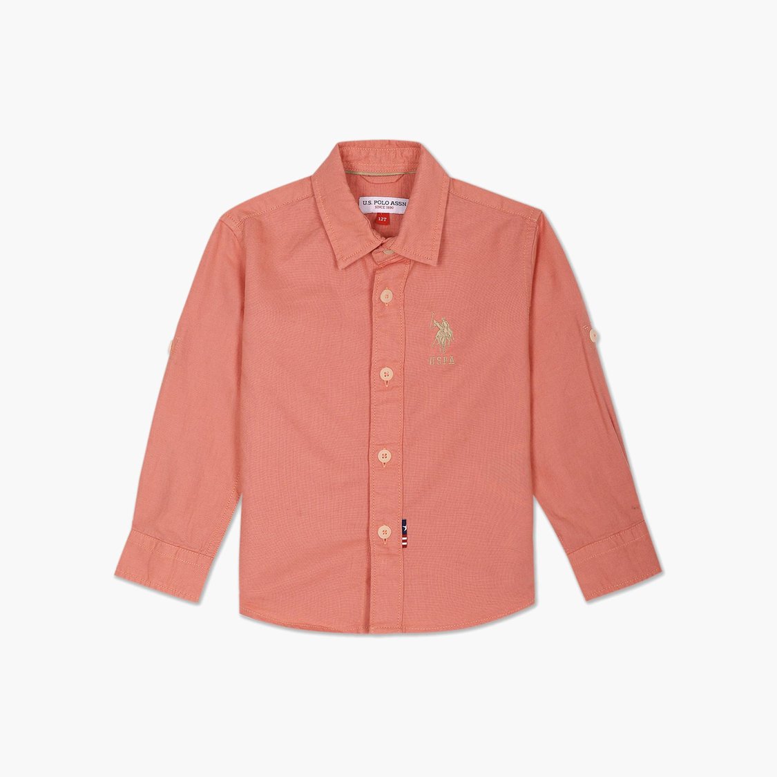 U.S. POLO ASSN. KIDS Boys Solid Dobby Shirt