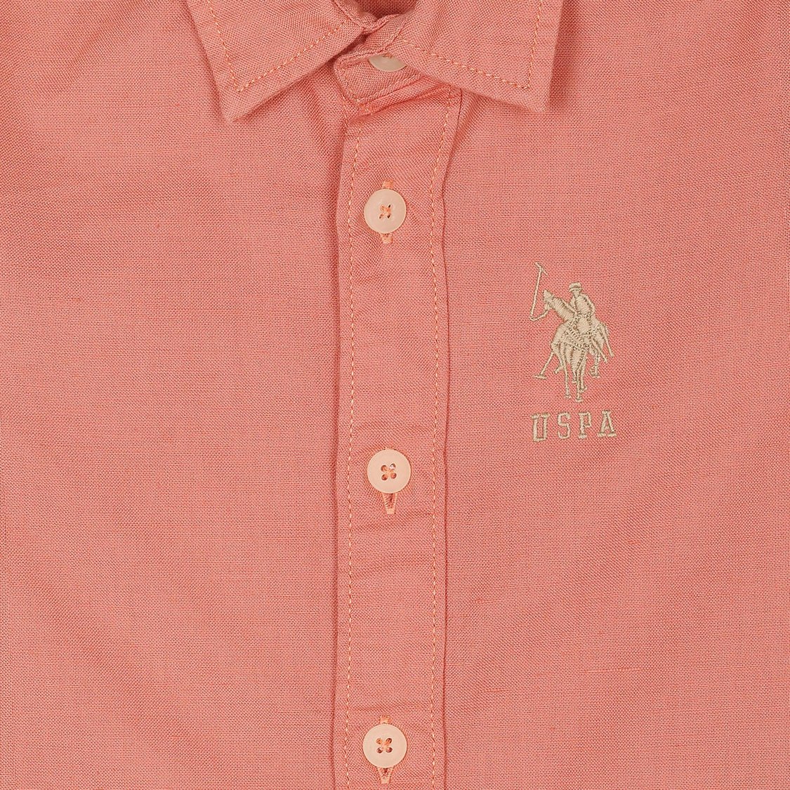 U.S. POLO ASSN. KIDS Boys Solid Dobby Shirt