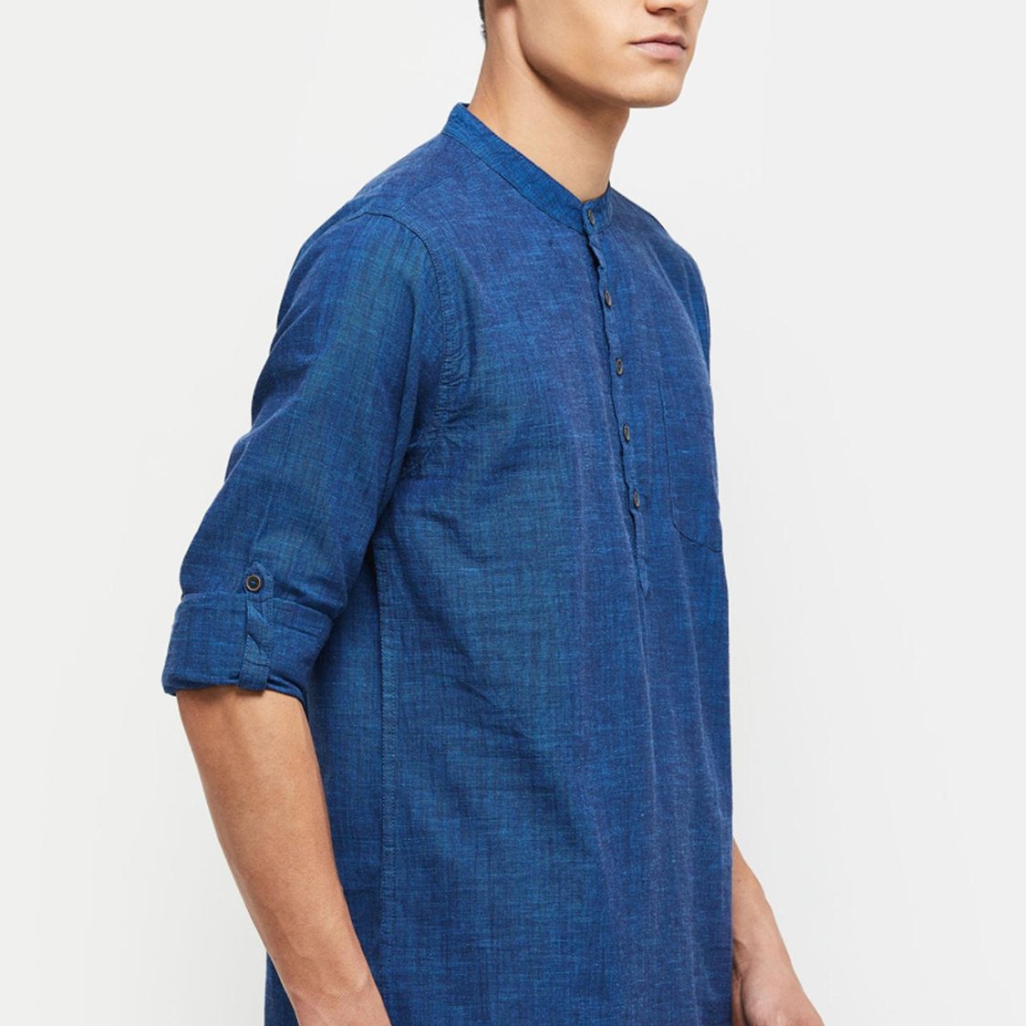 Men Solid Short Kurta