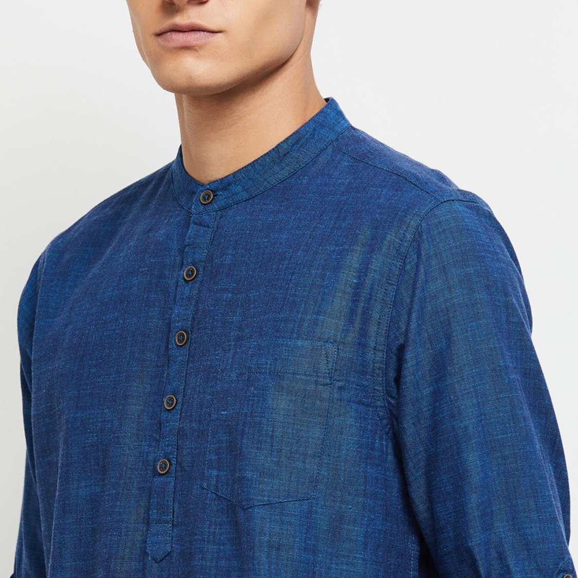 Men Solid Short Kurta