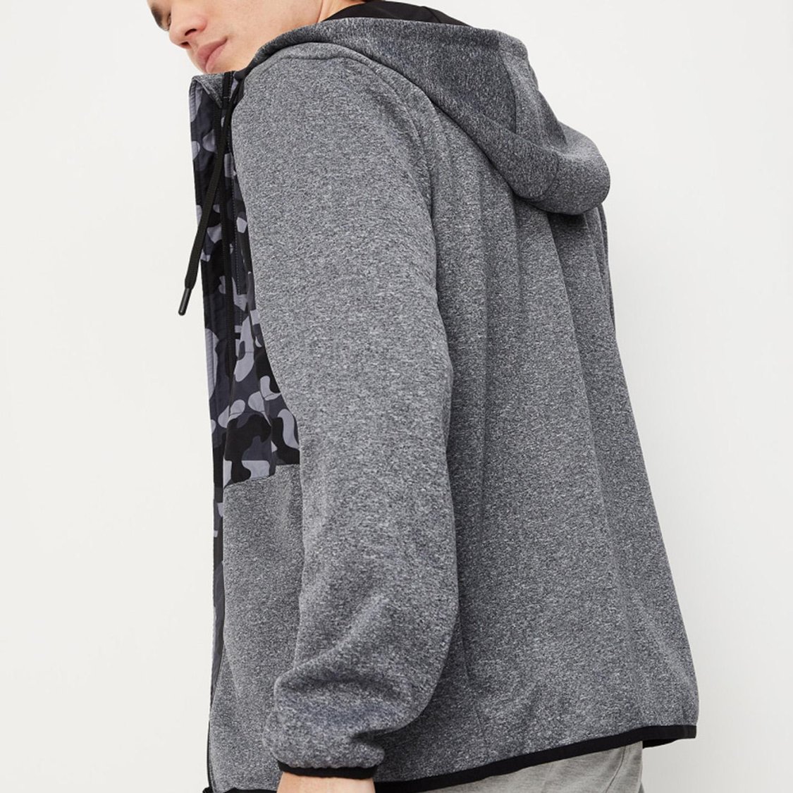 Men Camouflage Printed Hooded Jacket