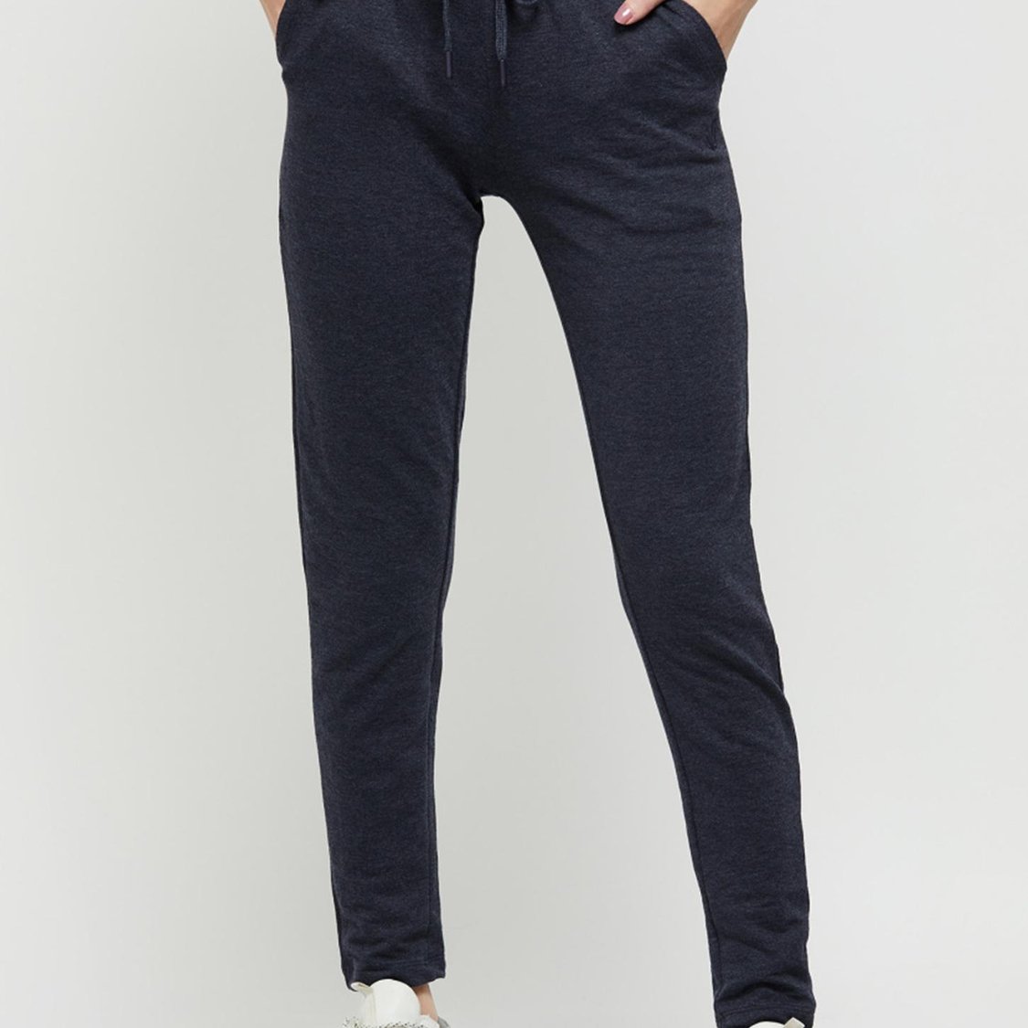 Women Solid Drawstring Waist Track Pants