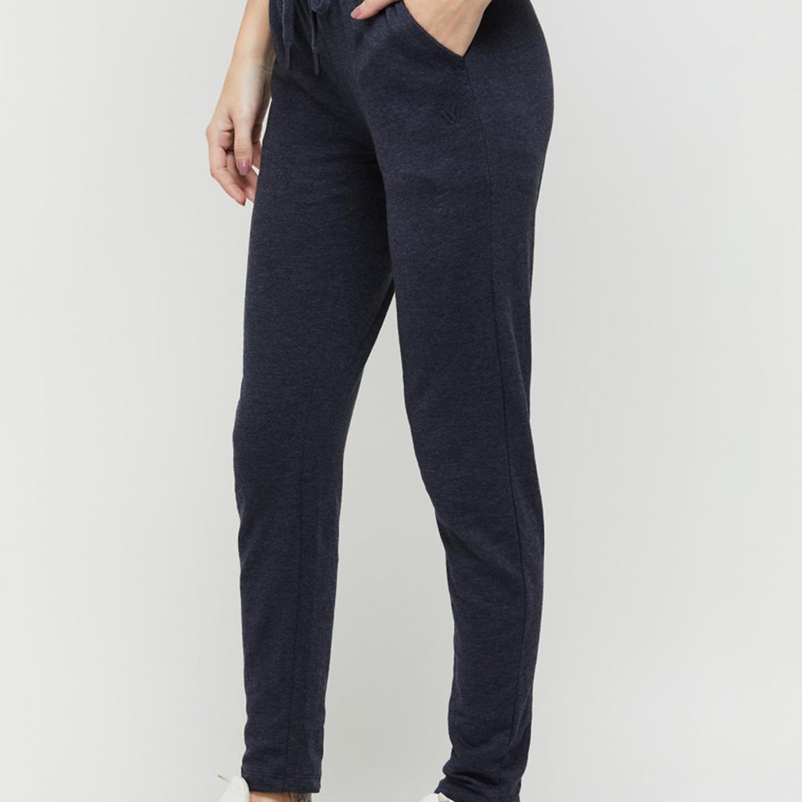 Women Solid Drawstring Waist Track Pants