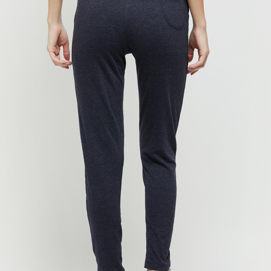 Women Solid Drawstring Waist Track Pants