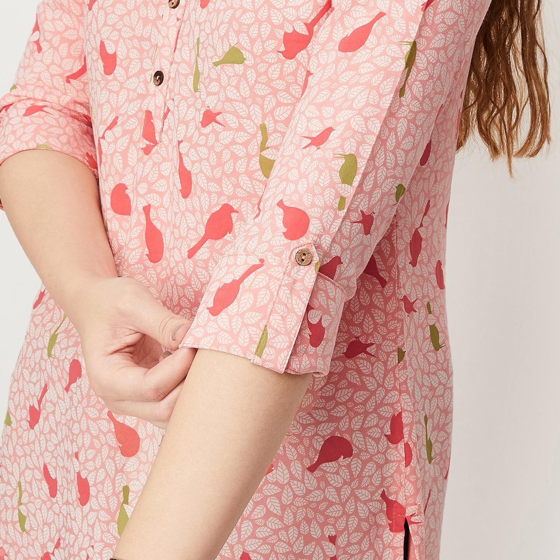 Women Printed High-Low Hem Kurta