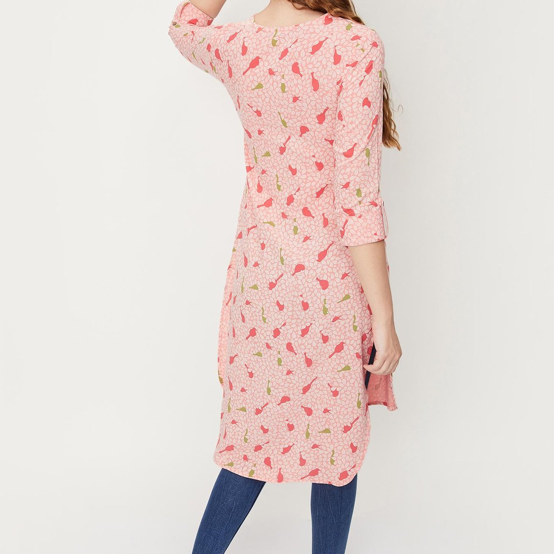 Women Printed High-Low Hem Kurta