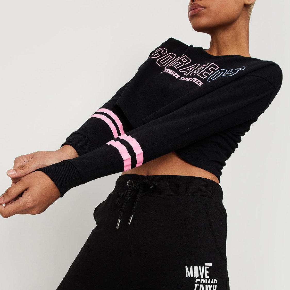 Women Typographic Printed Cropped T-Shirt
