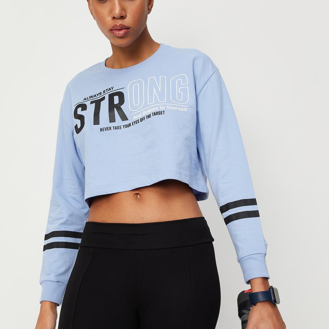 Women Typographic Printed Cropped T-Shirt