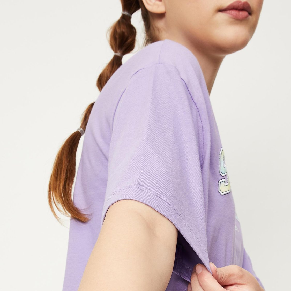 Women Printed Boxy Crop T-shirt