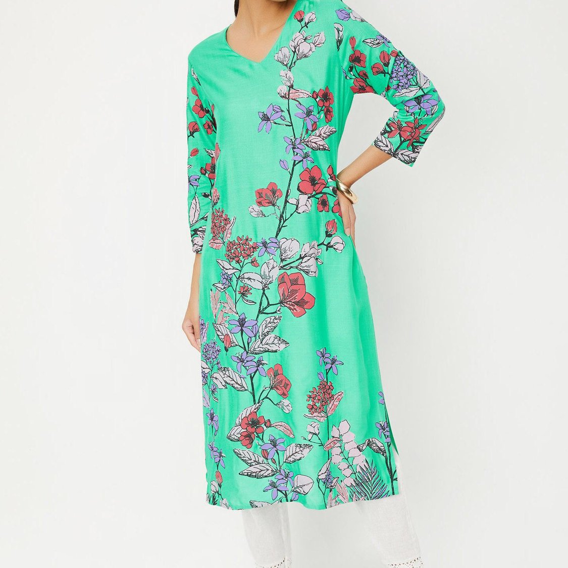 Women Printed Straight Kurta