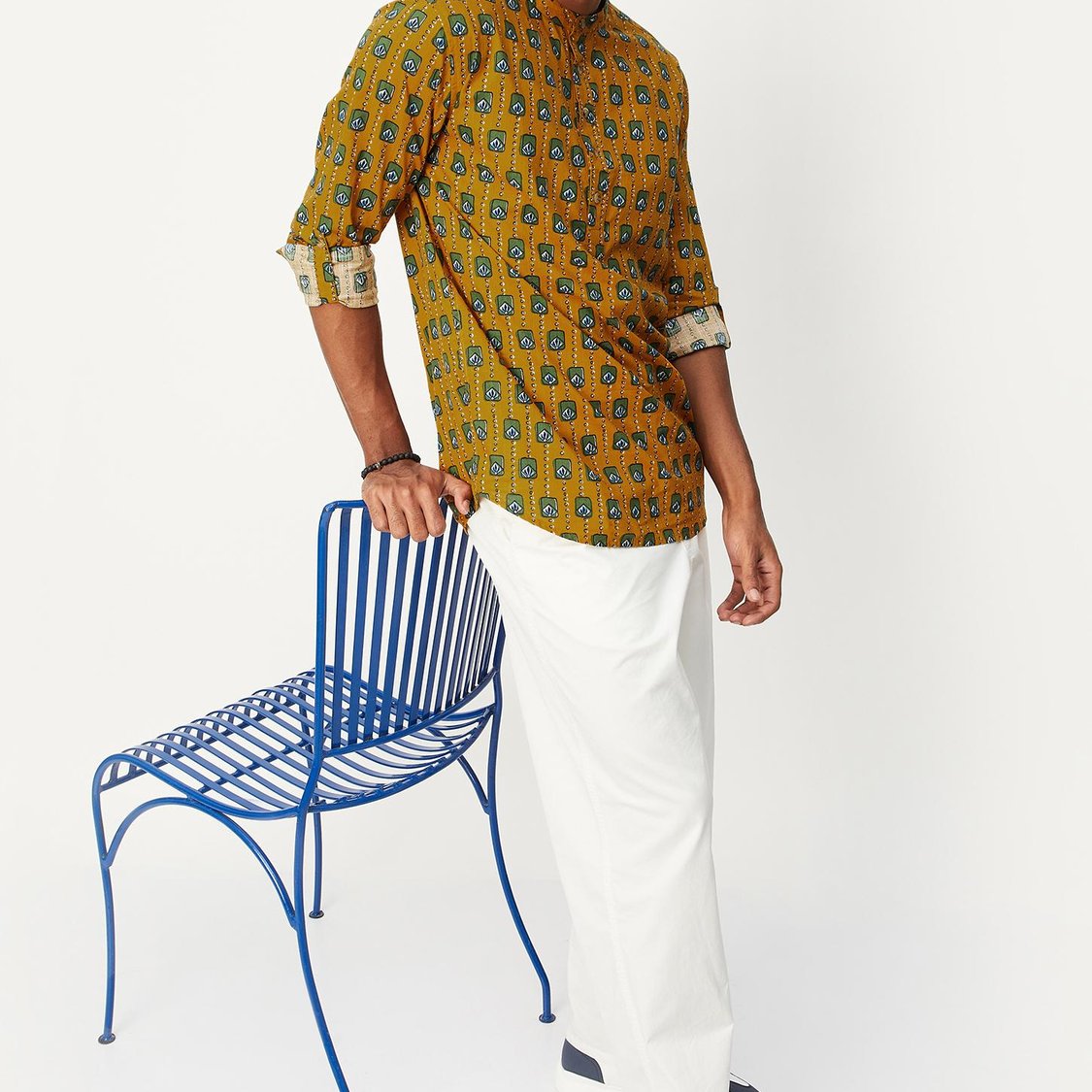 Men Printed Short Kurta