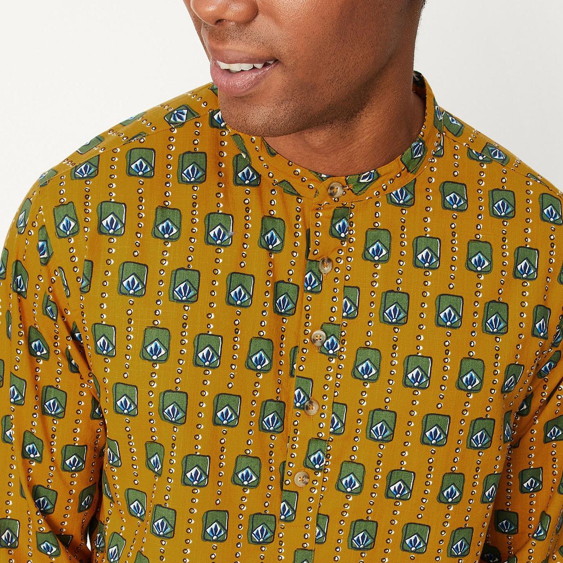 Men Printed Short Kurta