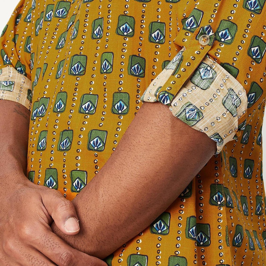 Men Printed Short Kurta