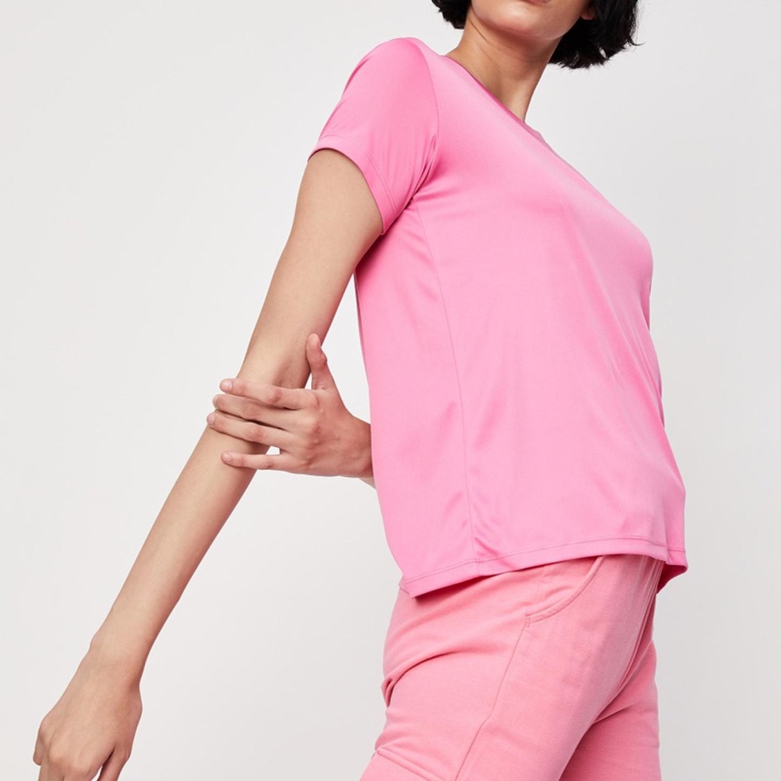 Women Solid Sports T-shirt
