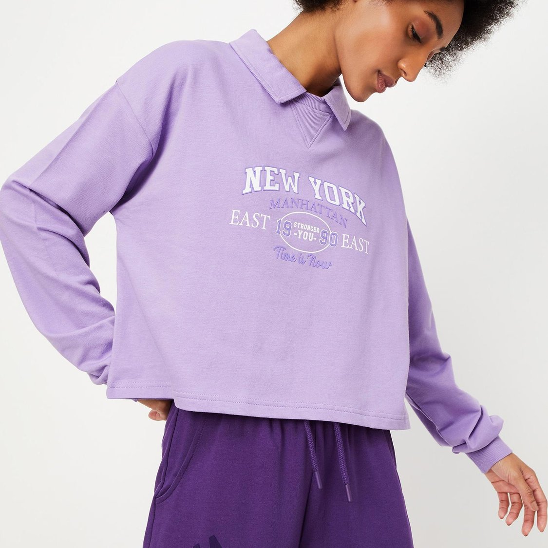 Women Typographic Printed Cotton Polo