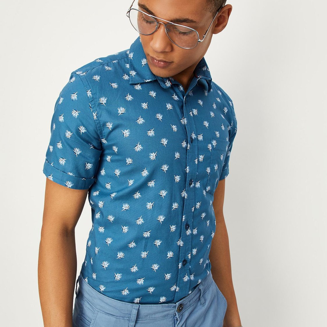 Men Slim Fit Printed Casual Shirt