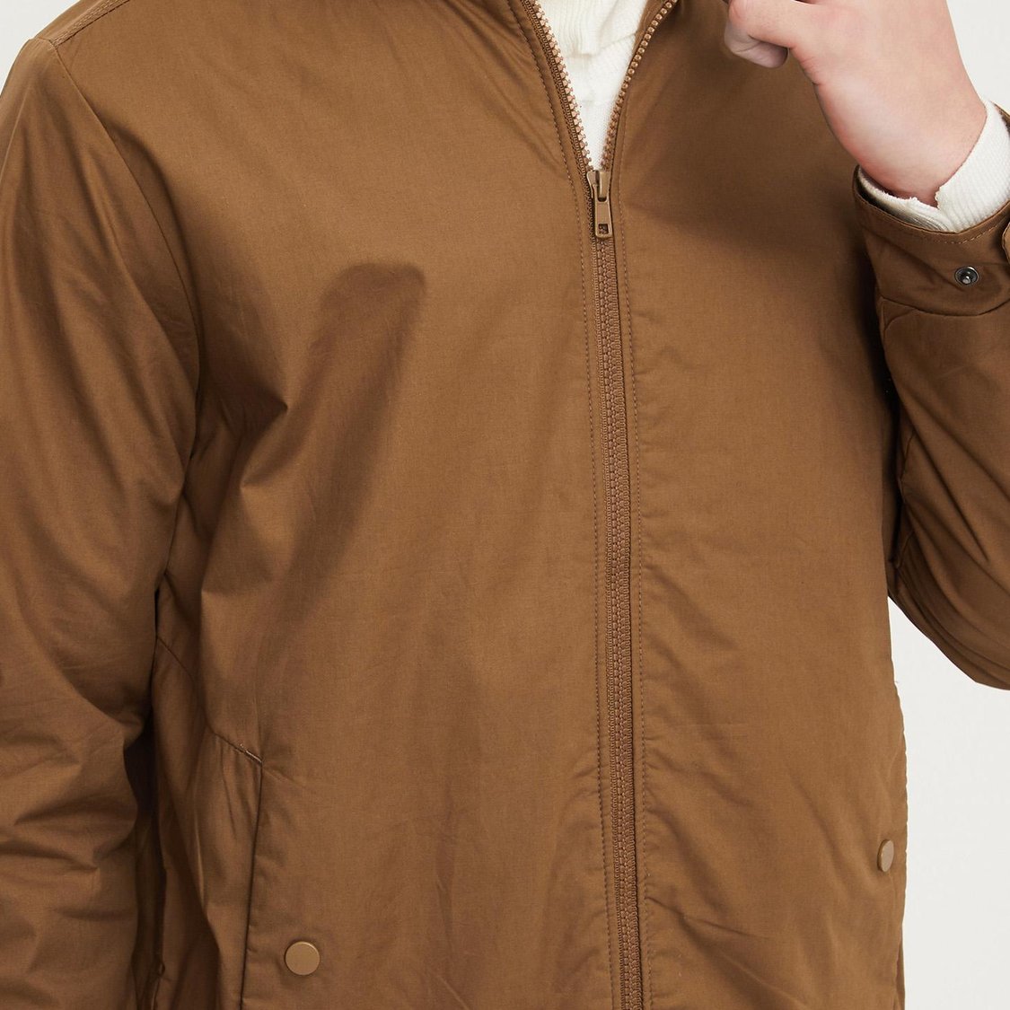Men Solid Lightweight Jacket