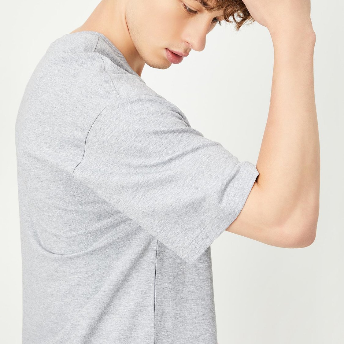 Men Oversized Typographic Print T-shirt