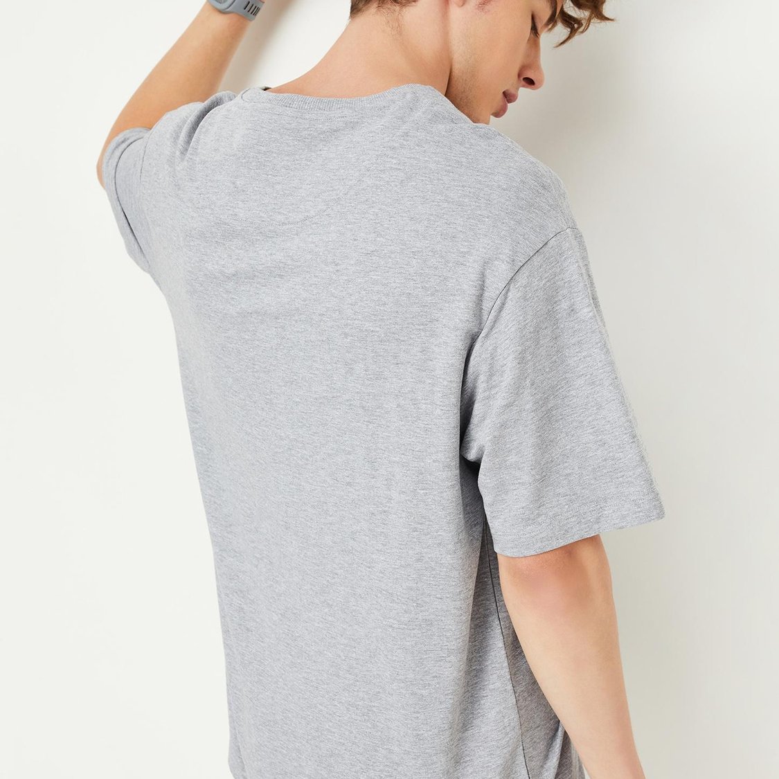 Men Oversized Typographic Print T-shirt