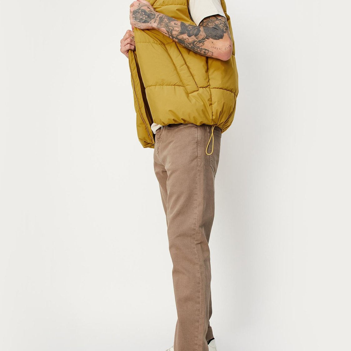 Men Relaxed Fit Bomber Gilet