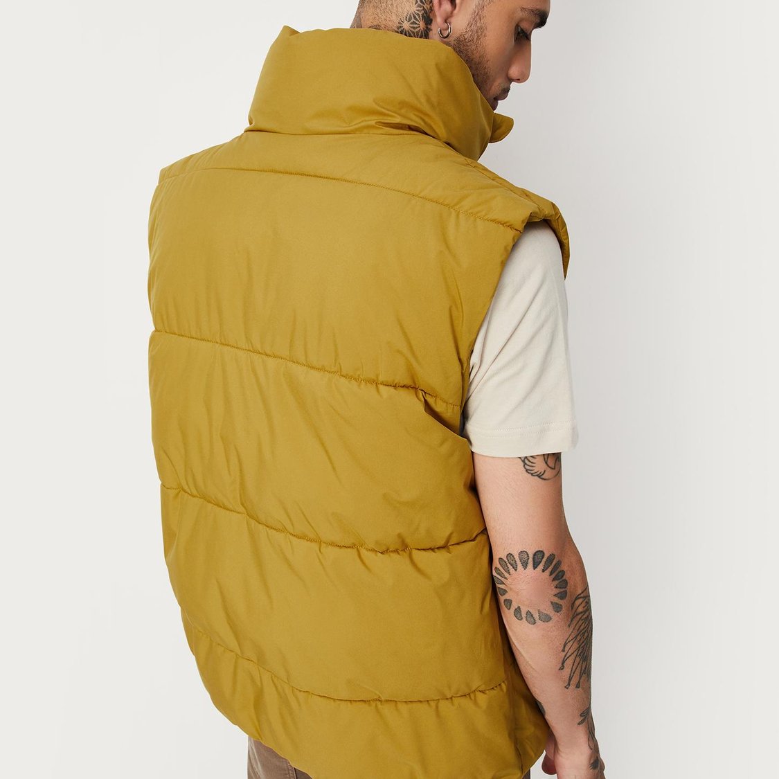 Men Relaxed Fit Bomber Gilet