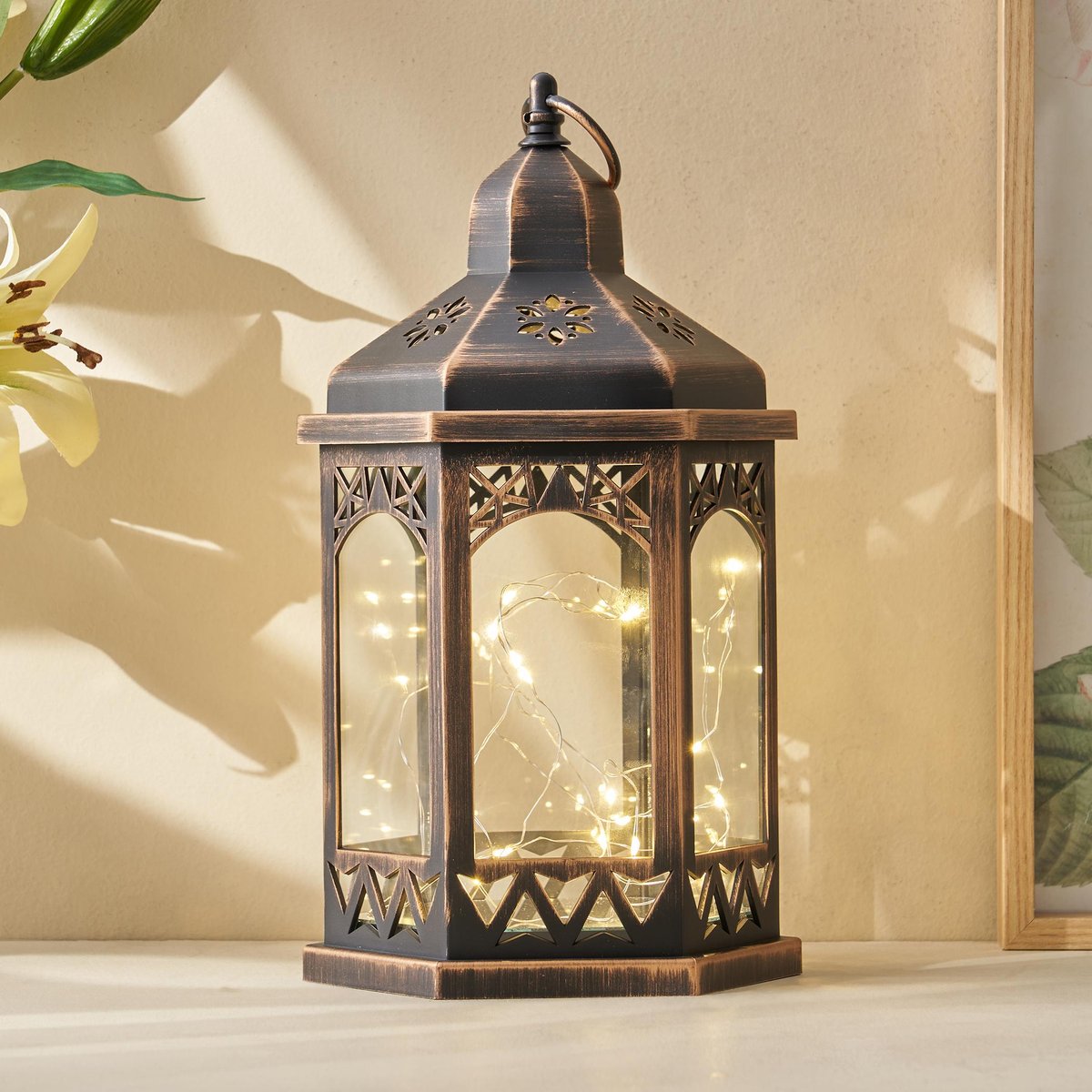 Buy Pegasus Zuric Hanging Lantern with LED Lights from Home Centre