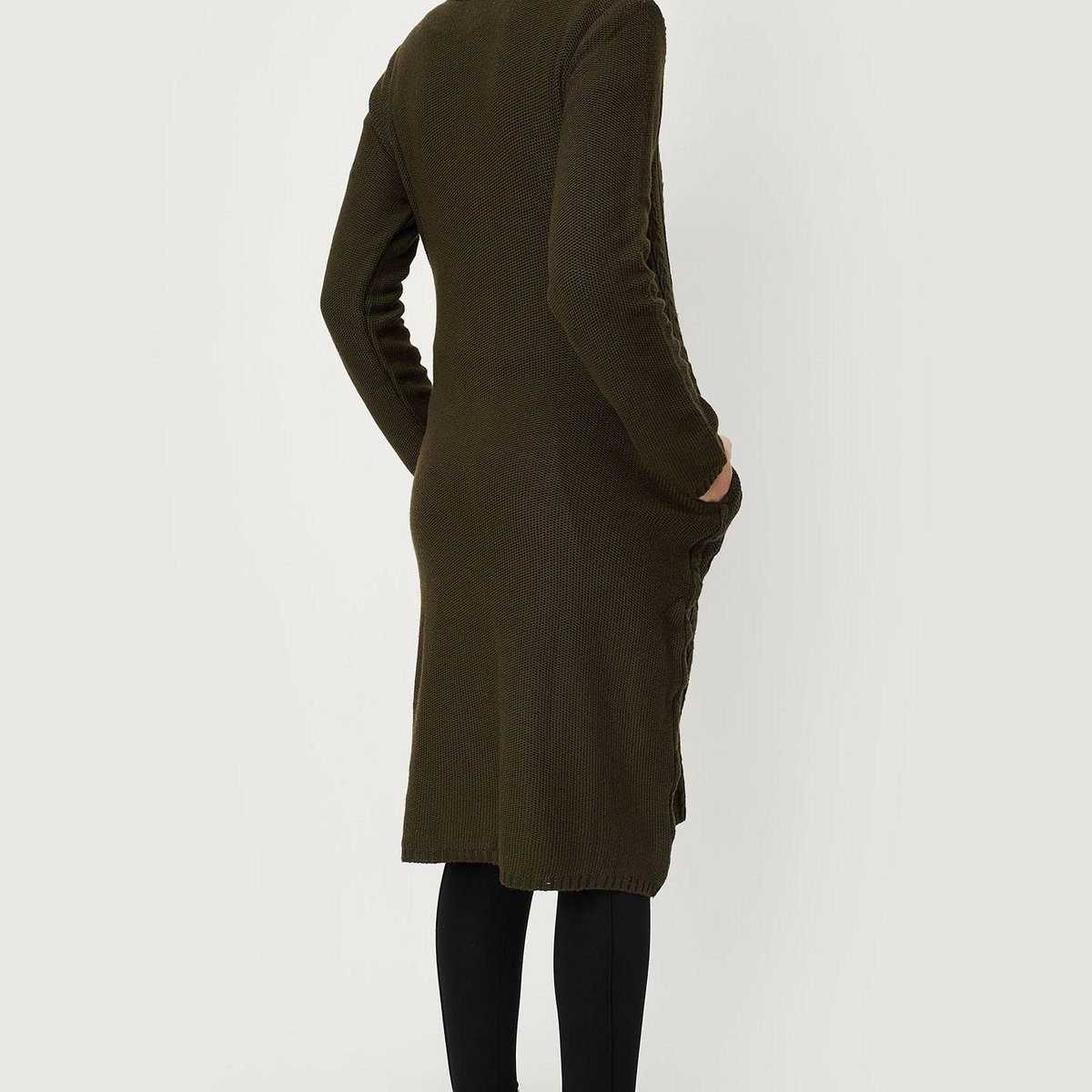 Buy Women Cable Knit Longline Cardigan Online at just