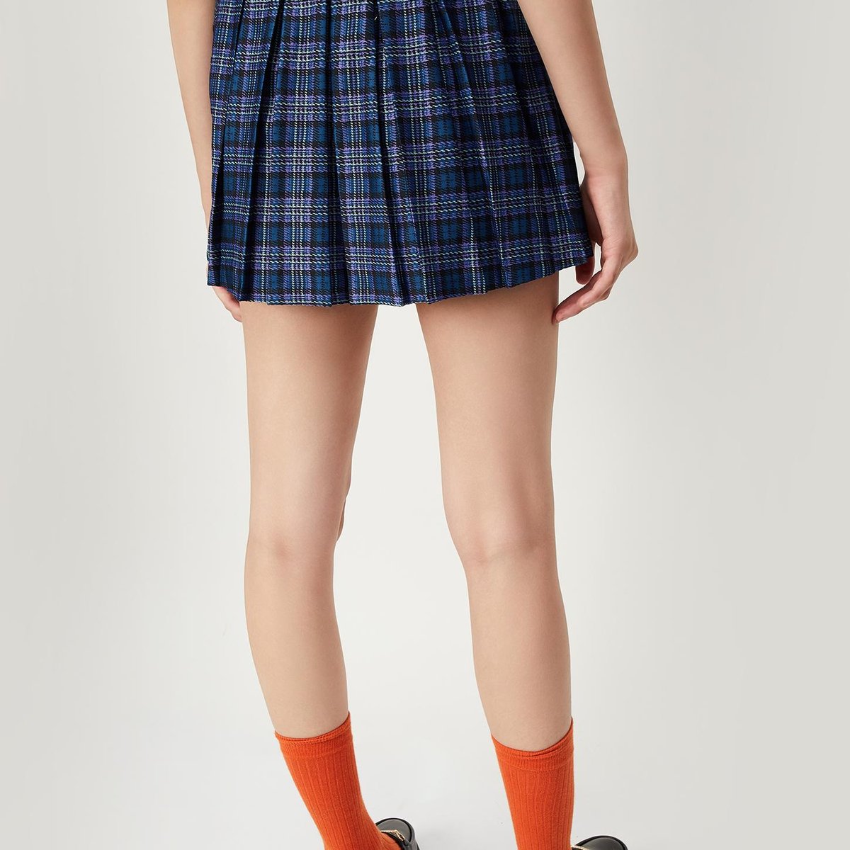 スカート Monica check pleats mini skirt AM1553 ANDMARY】Monica check pleats mini skirt