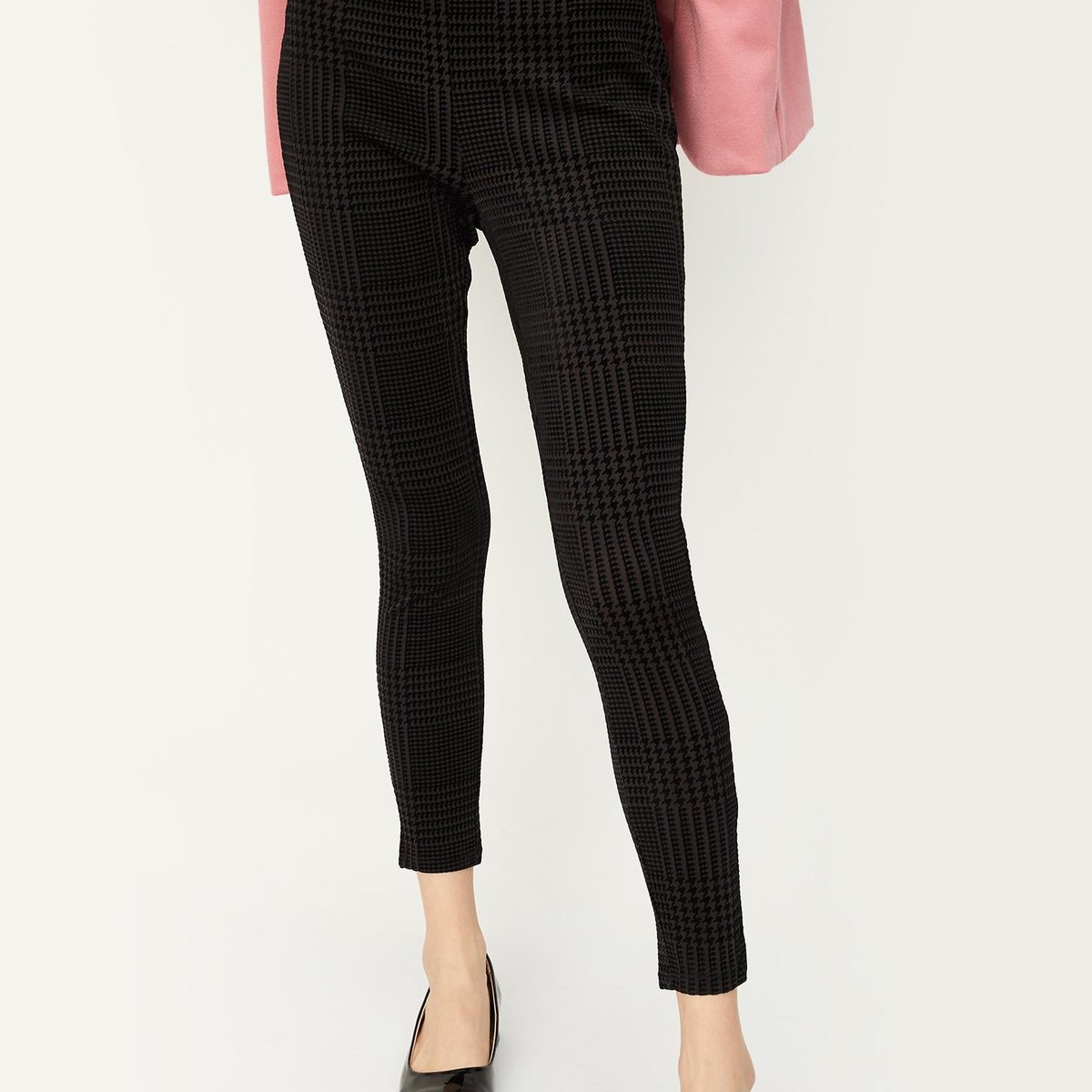 Gingham Black Checkered Leggings Buy Women Houndstooth Knit