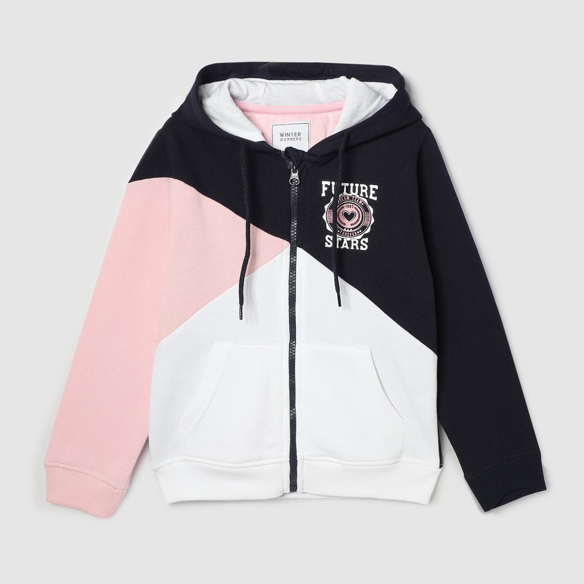 Buy Girls Colourblock Hooded Sweatshirt Online at just Rs