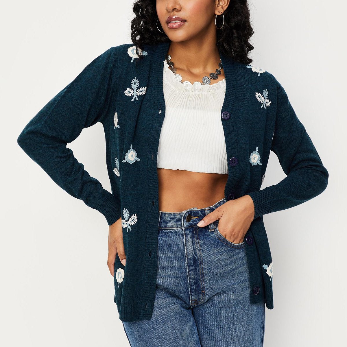 Buy Women Embroidered Cardigan Online at just Rs. 1399.0