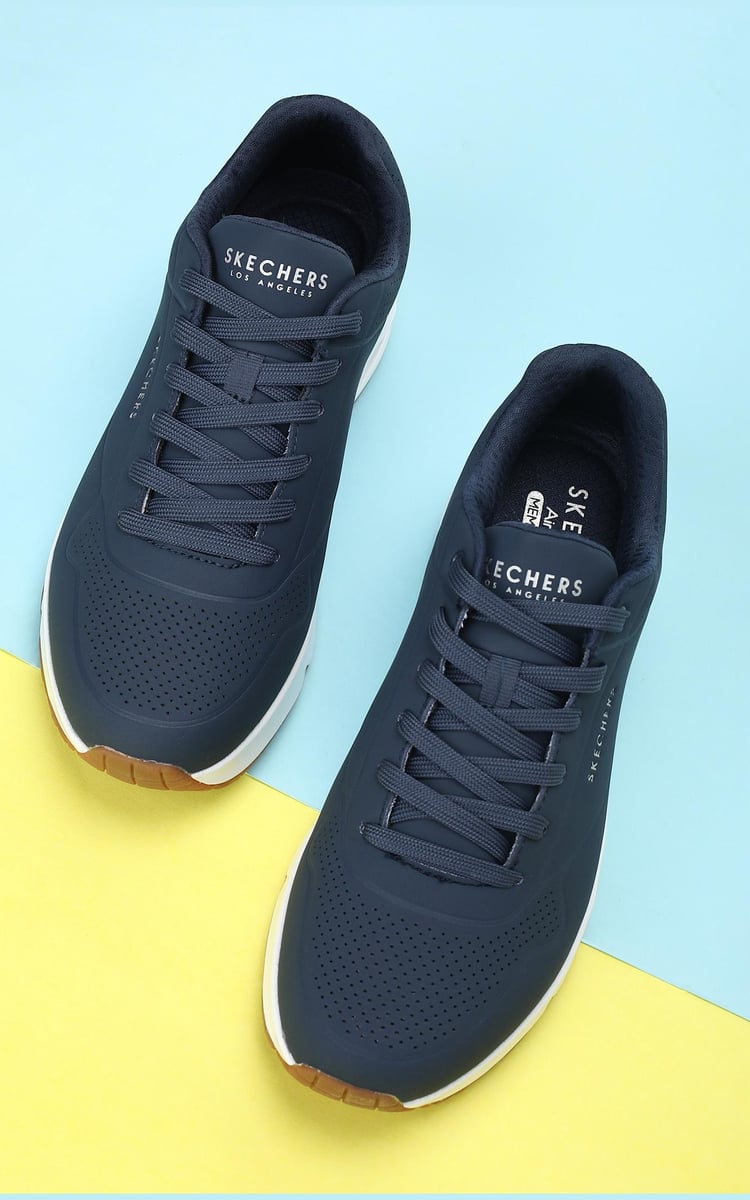 Buy SKECHERS Men Perforated Lace-Up Shoes from Skechers at just