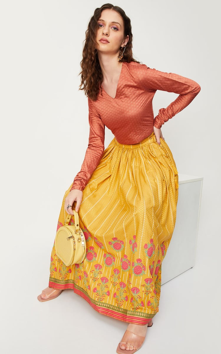 Buy Women Printed Maxi Skirt Online at just Rs. 999.0