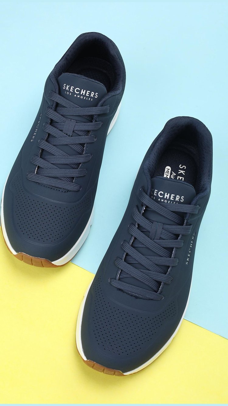 Buy SKECHERS Men Perforated Lace-Up Shoes from Skechers at just