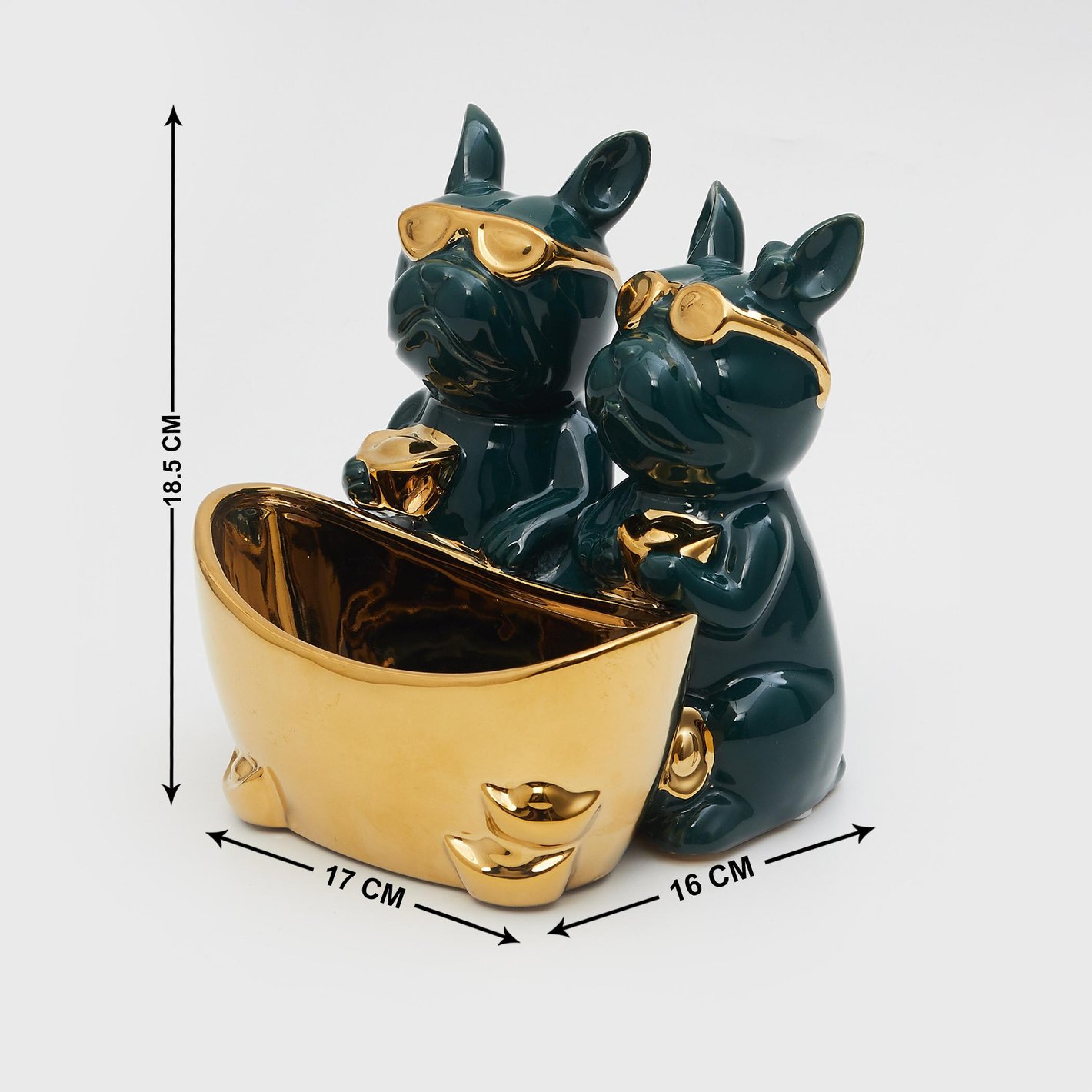 Buy Souvenir Ceramic Dual Dog Figurine from Home Centre at just