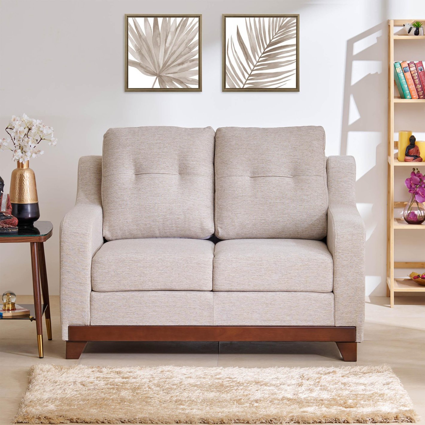 Buy Sylvester NXT Fabric 2-Seater Sofa - Beige from Home Centre at just INR  35998.0