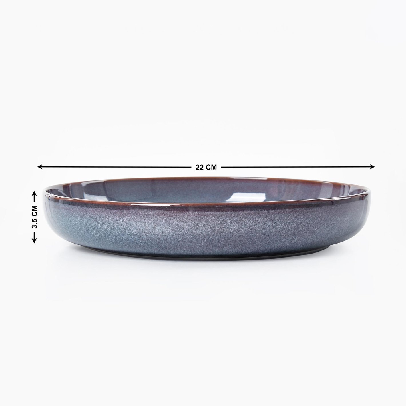 Buy Capiz Grigio Porcelain Serving Plate - 22cm from Home