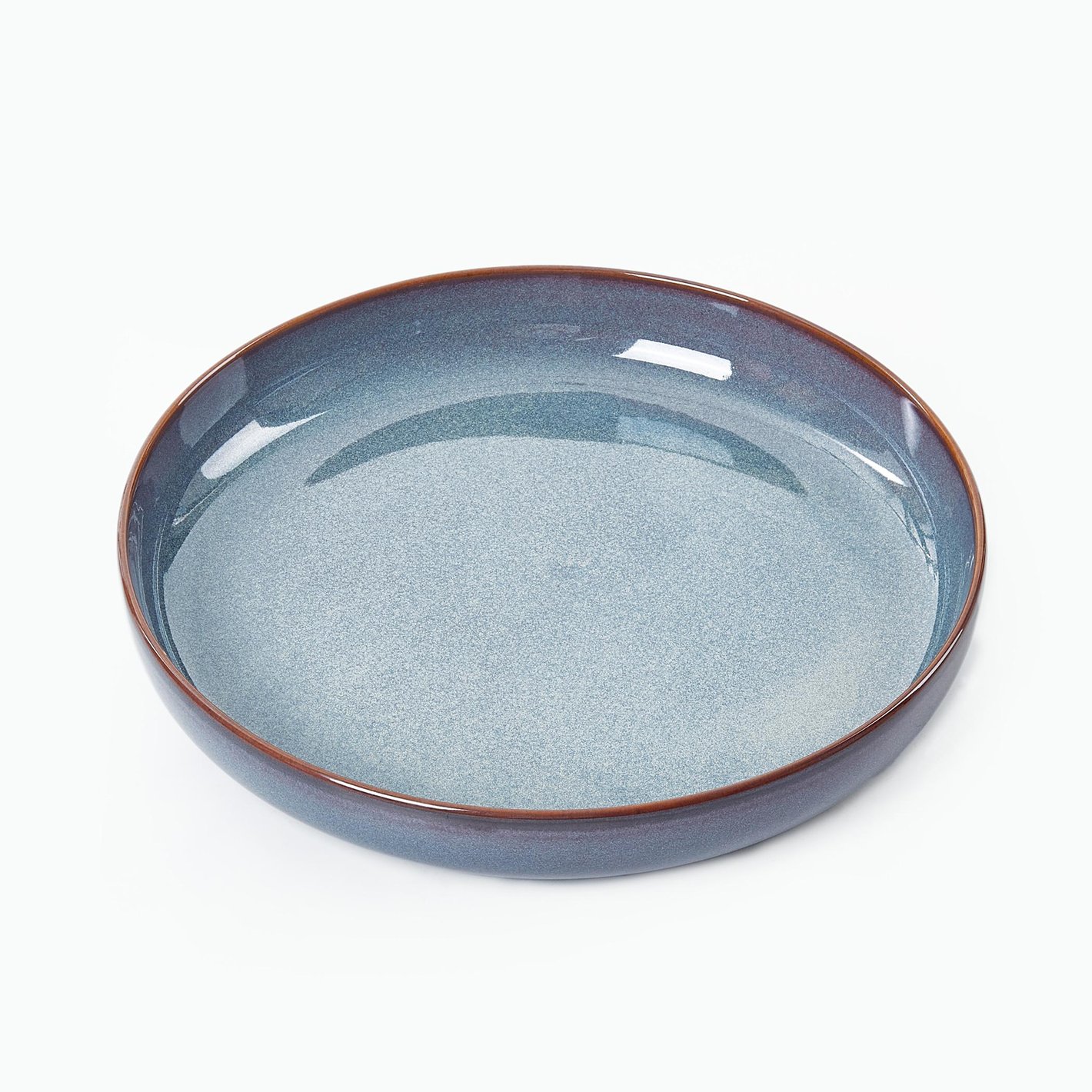 Buy Capiz Grigio Porcelain Serving Plate - 22cm from Home