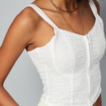 Buy Women Schiffli Zip Corset Top Online at just Rs. 599.0