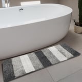 Pristine Melange Striped Anti-Slip Bath Runner - 45x130cm