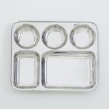 Blaze Stainless Steel 5-Partition Plate - 33cm