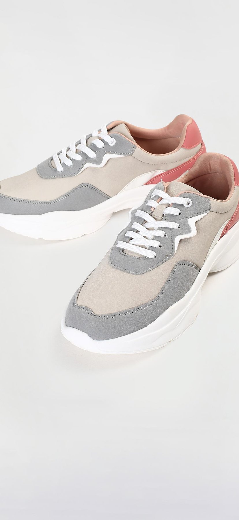 ☺︎✨ Buy Women Colourblocked Chunky Sneakers Online at just Rs