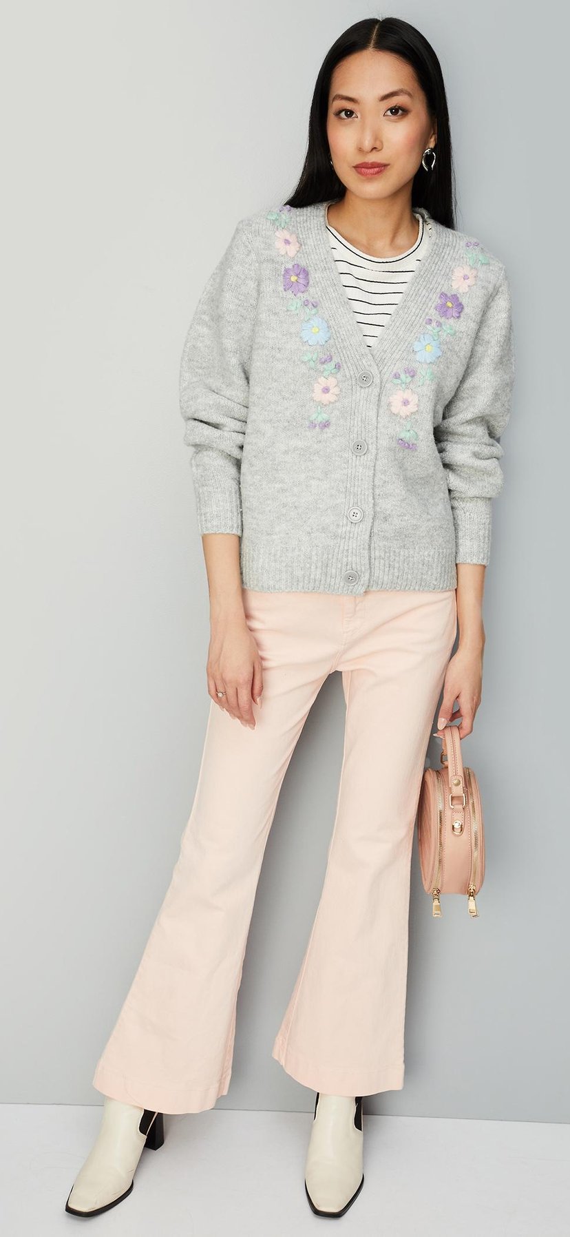 Buy Women Floral Embroidered Knit Cardigan Online at just Rs
