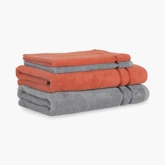 SPACES Atrium Solid Bath and Hand Towel Set-Cotton
