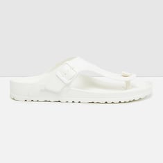 Men Solid Slip-On Sandals | White | Eva