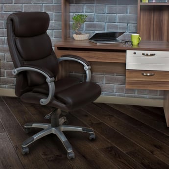 Davis High Back Office Chair - Brown