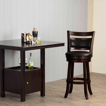 Bacardi Rubber Wood Swivel Bar Stool - Brown